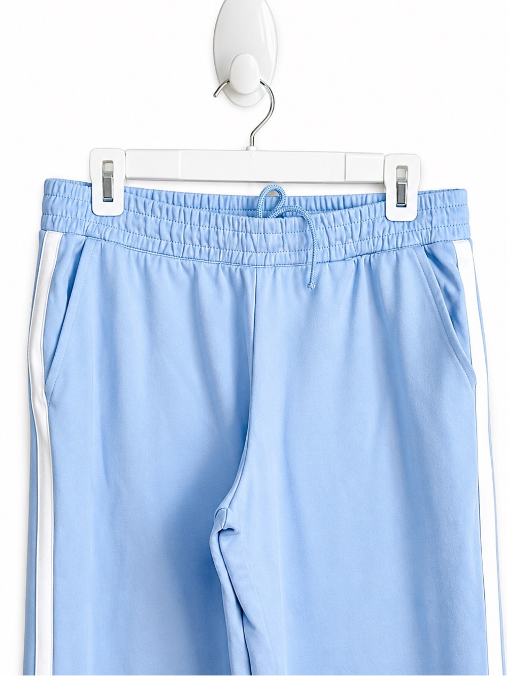 NWT Old Navy High-Waisted SoComfy Wide-Leg Sweatpants Light Blue & White Size SP - Picture 3 of 12